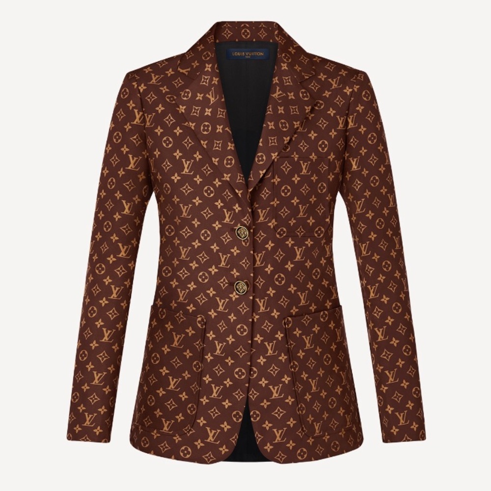 Louis Vuitton Monogram Silk Twill Blazer - 36